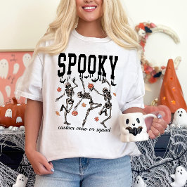 Dancing Skeletons Personlig Spooky Halloween T Shirt