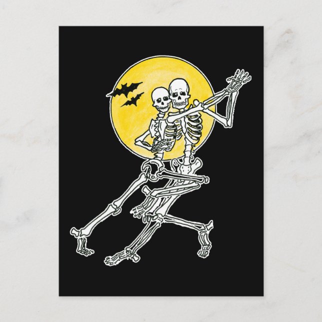 Dancing Skeletons Postcard Vykort (Framsida)