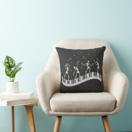 Dancing Skeletons Tangentbord Music Teacher T-Shir Kudde