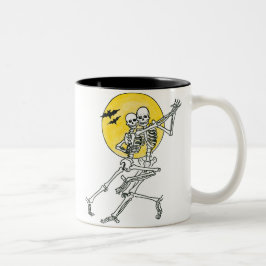 Dancing Skeletons Two-Tone Mugg