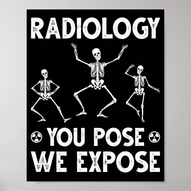 Dancing Skeletons Xray Radiology Humor Poster (Framsidan)