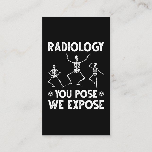 Dancing Skeletons Xray Radiology Humor Visitkort (Framsida)