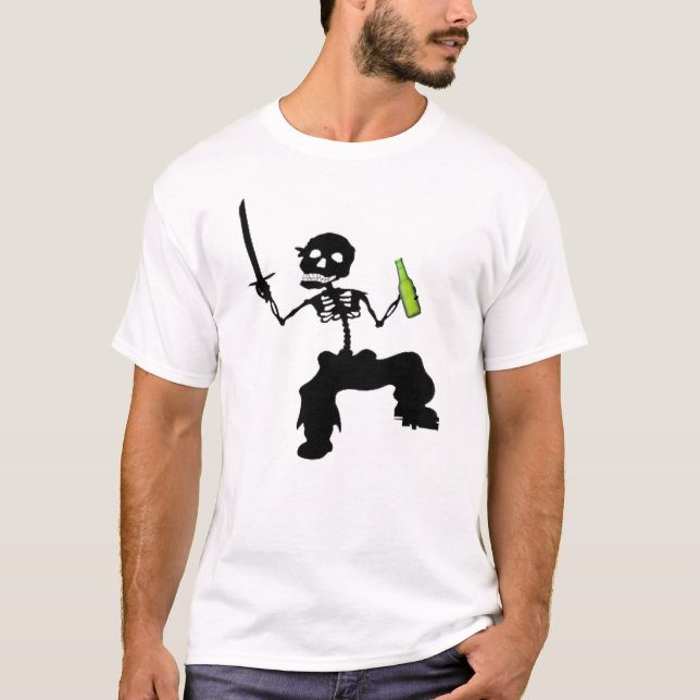 Dancing Skull Beer Shirt - St Paddy's Tee (Framsida)