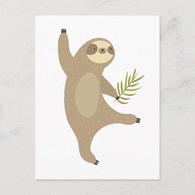 Dancing Sloth | Varför inte? Vykort (Framsida)
