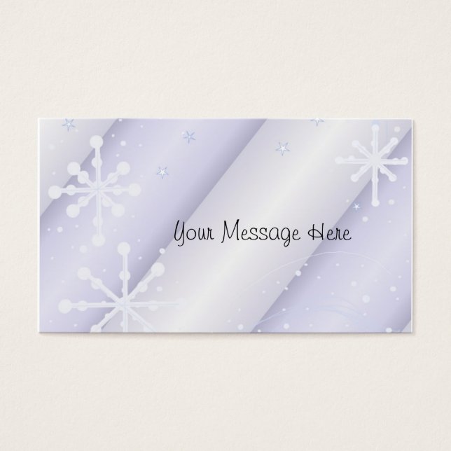 Dancing Snöflingor Visitkort (Framsidan)