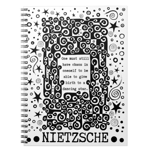 Dancing STAR-citat av Nietzsche Anteckningsbok (Framsidan)