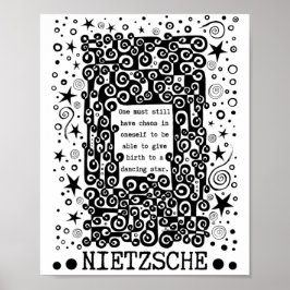 Dancing STAR-citat av Nietzsche Poster