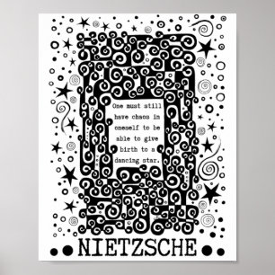 Dancing STAR-citat av Nietzsche Poster