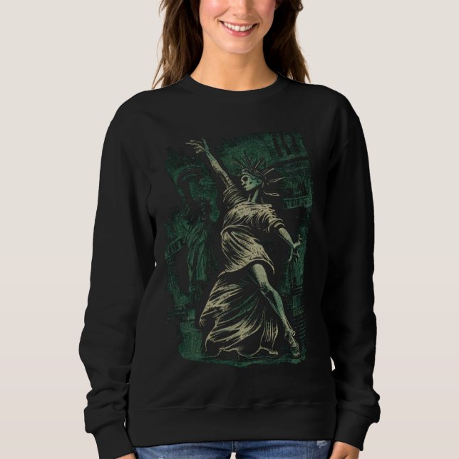 Dancing Statue Of Liberty Graphic Tees Men Women B T Shirt (Framsida)