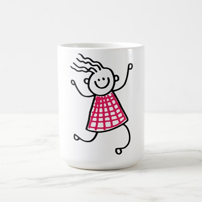 Dancing Stick Woman Coffee Mugg (Center)
