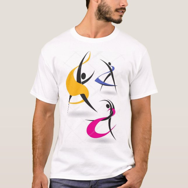 Dancing Stickmen - Energetic Moves T-Shirt (Framsida)