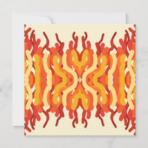 Dancing Sunburst Pop of Färg Abstrakt Art Anteckningskort