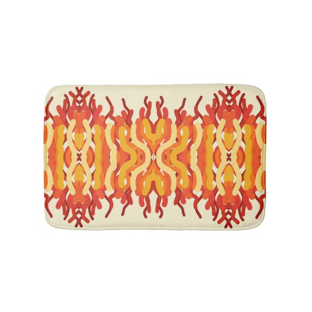 Dancing Sunburst Pop of Färg Abstrakt Art Badrumsmatta (Framsidan)