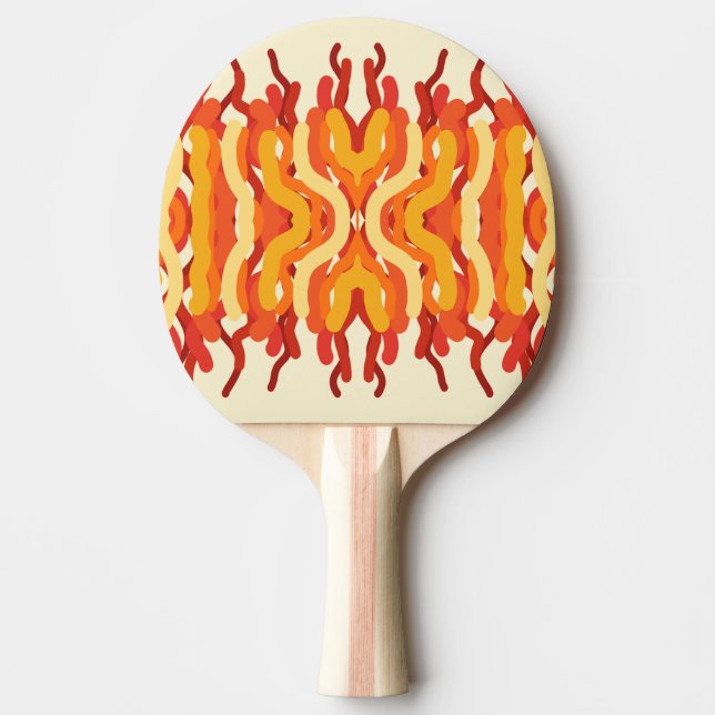 Dancing Sunburst Pop of Färg Abstrakt Art Pingisracket (Framsidan)