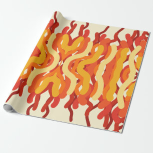Dancing Sunburst Pop of Färg Abstrakt Art Presentpapper
