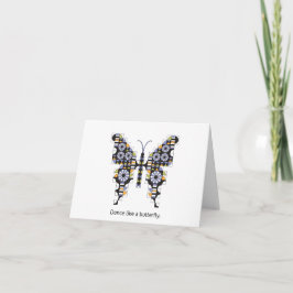 Dancing Swallowtail Butterfly Quilt Mönster Kort