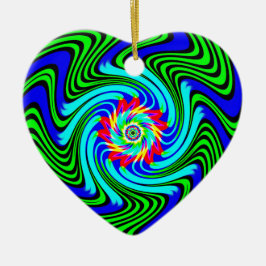 Dancing Swirl Julgransprydnad Keramik