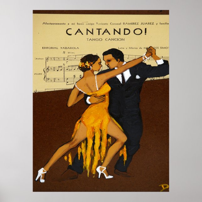 Dancing Tango Couple Poster (Framsidan)