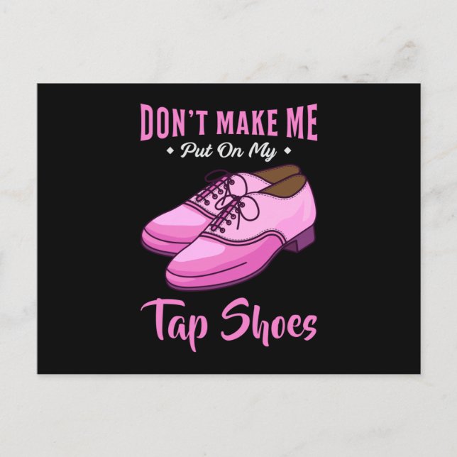 Dancing Tap Shoes Queen Dancer Disco Ballet Gift Vykort (Framsida)