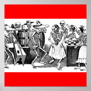 "Dancing the Jarabe in the other World" Poster