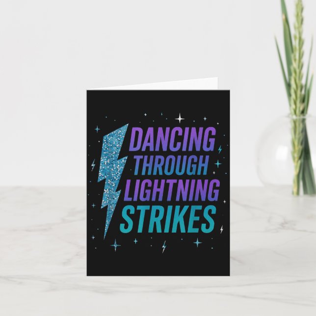 Dancing Through The Lightning Strike Dancer Motiva Kort (Framsida)
