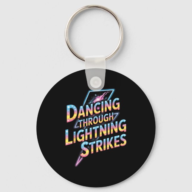 Dancing Through The Lightning Strike Dancer Motiva Nyckelring (Framsida)