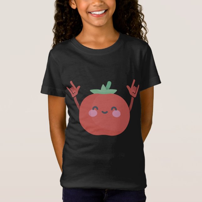 Dancing Tomato Funny Vegan Fruit Älskare Dance Sum T Shirt (Framsida)