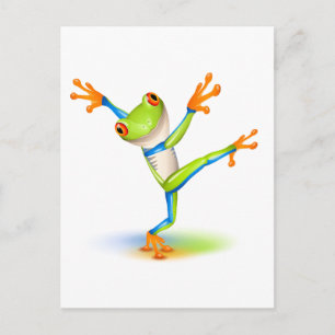 Dancing Träd Frog Vykort