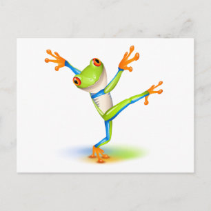 Dancing Träd Frog Vykort