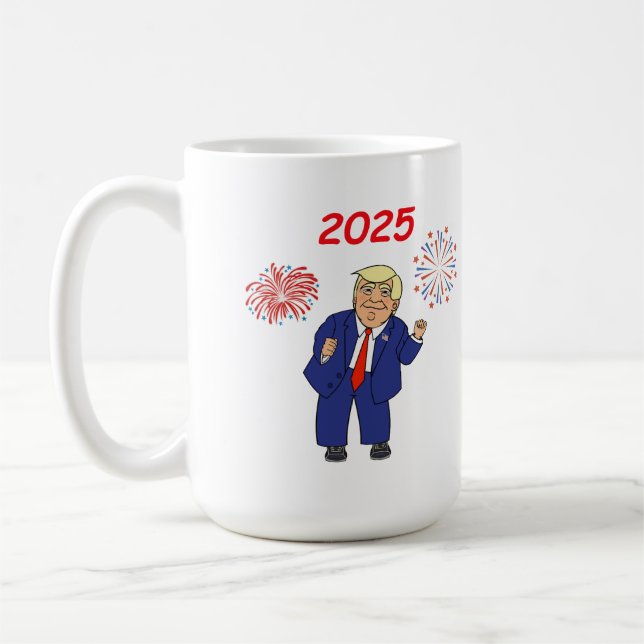 Dancing Trump Design - 2025 Kaffemugg (Vänster)