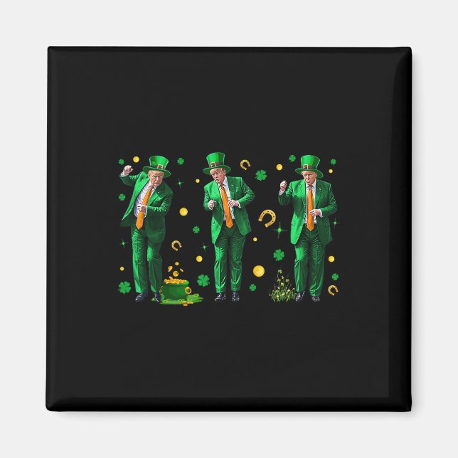 Dancing Trump St. Patrick's Day Magnet (Framsidan)