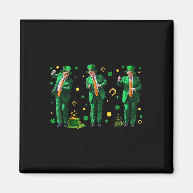 Dancing Trump St. Patricks Day , Uni-vuxnor Magnet (Framsidan)