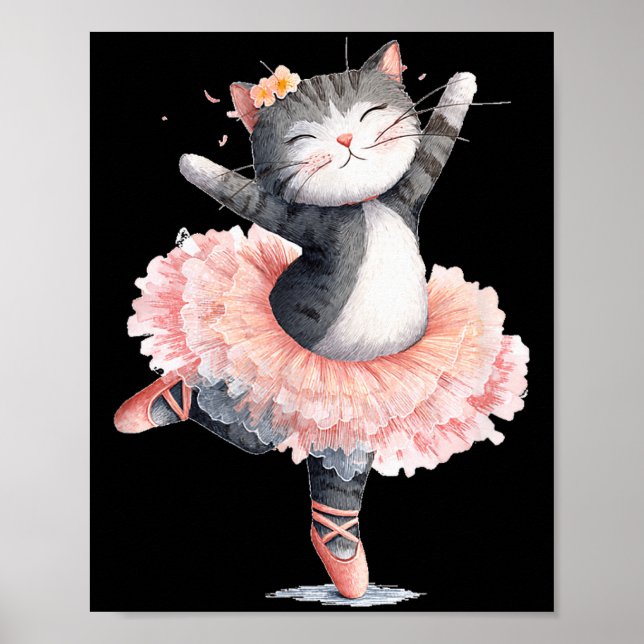 Dancing Tutu Cat Costume For Cats Lovers  Poster (Framsidan)
