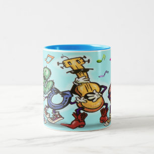 Dancing Two-Tone Coffee Mugg