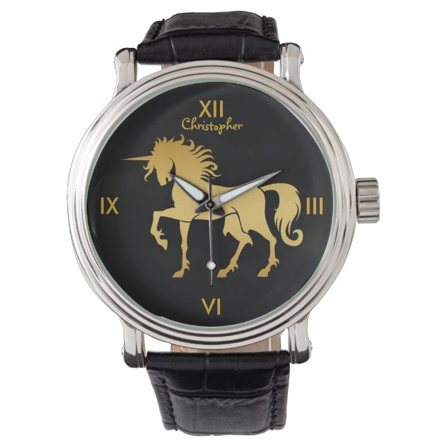 Dancing Unicorn Silhouette Watch Armbandsur (Framsida)