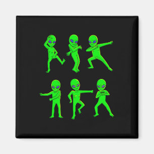 Dancing Utomjordingars Halloween Grönt Alien Dance Magnet