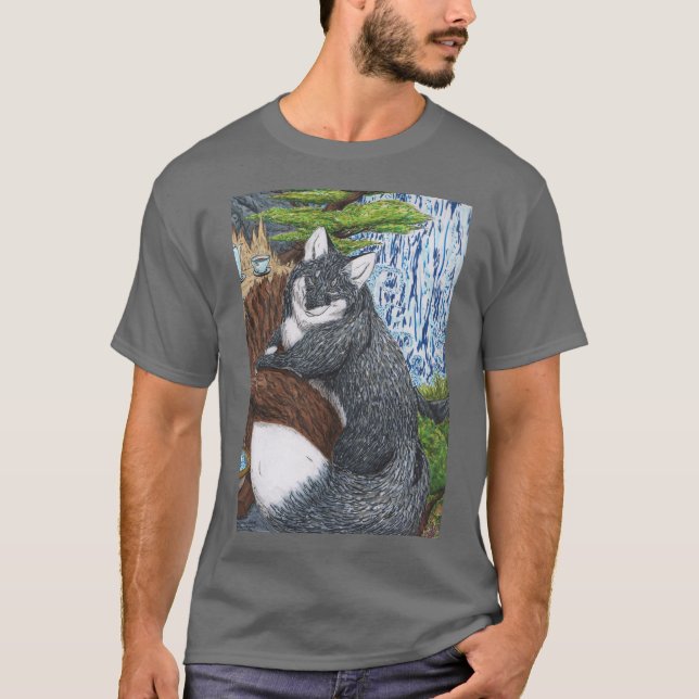 Dancing Vatten och Fox T Shirt (Framsida)
