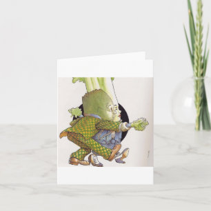 Dancing Veggie Note Card Kort