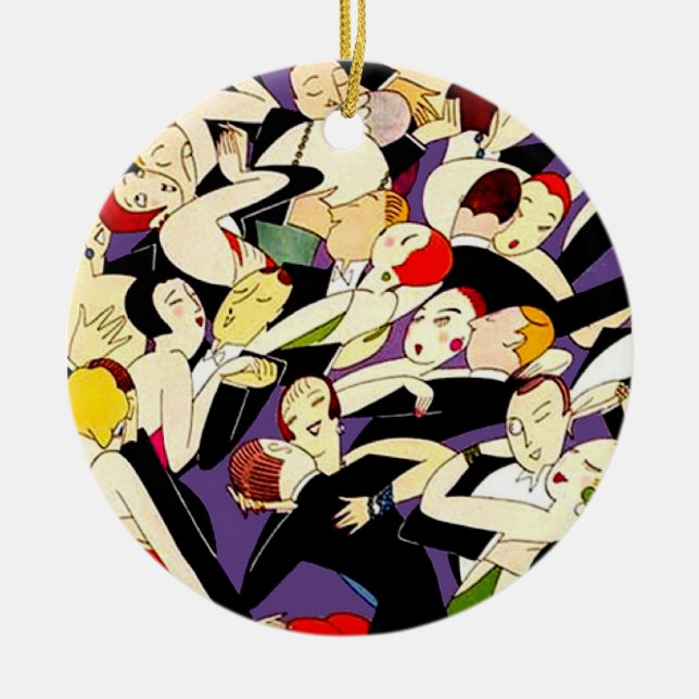 Dancing Vintage Par Julgransprydnad Keramik (Framsidan)