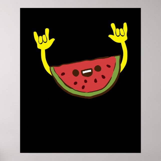 Dancing Watermelon - Watermelon Fruit Summer Poster (Framsidan)