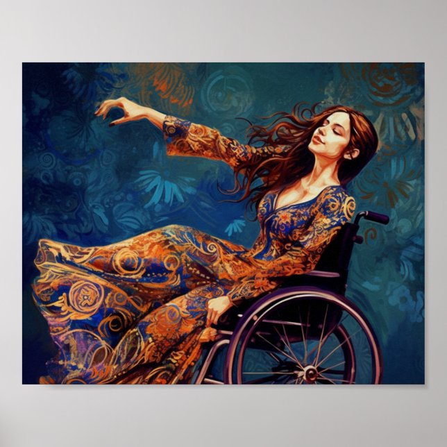 Dancing Wheelstol Woman Poster (Framsidan)