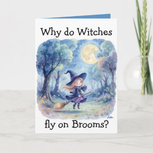 "Dancing Witch" Barns Joke Halloween Kort