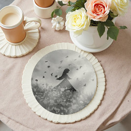 Dancing with birds underlägg papper rund
