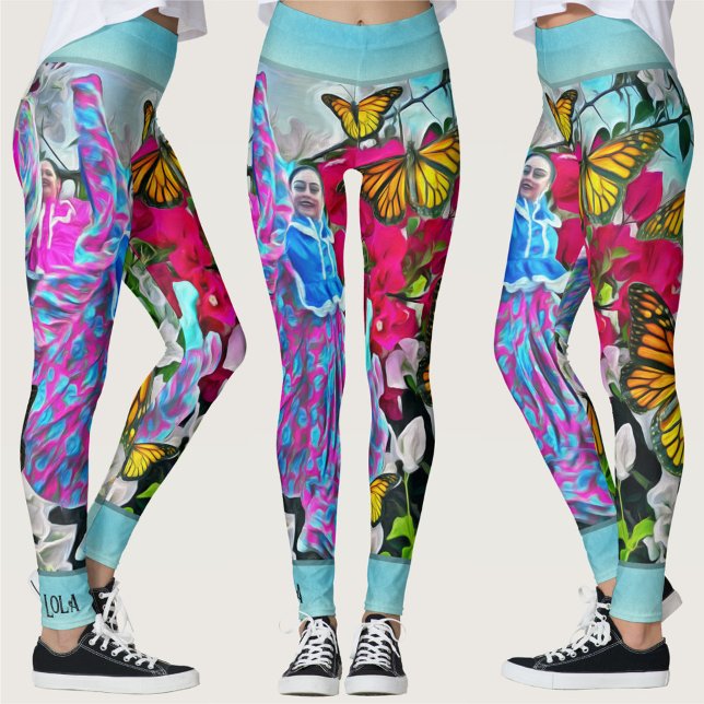 Dancing with Flowers & Butterflies PV01 Leggings (Skapare uppladdad)