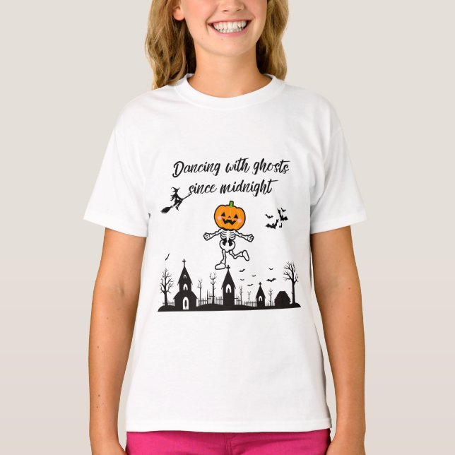 Dancing With Ghost Since Midnight | Funny t shirt (Framsida)