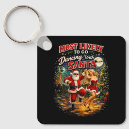 Dancing with Santa Nyckelring