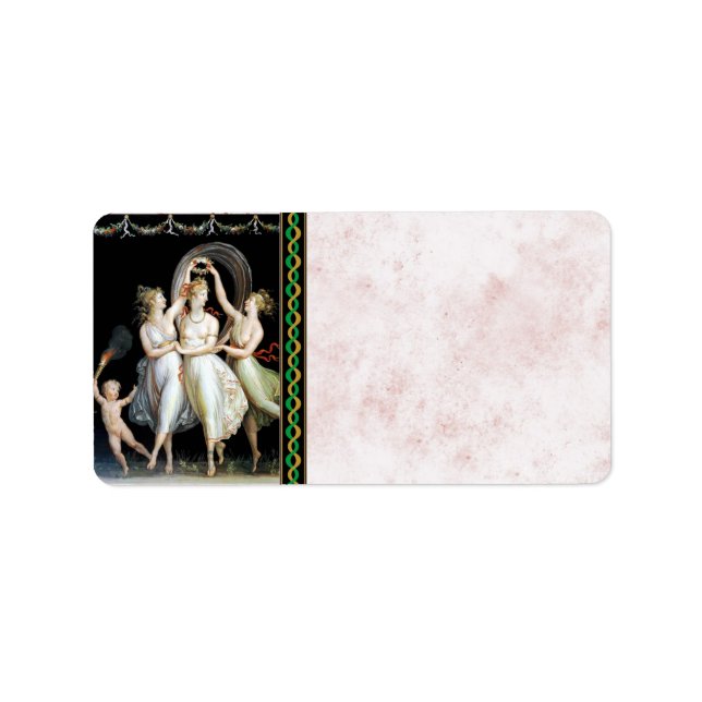Dancing Women Address Label Adressetikett (Framsidan)