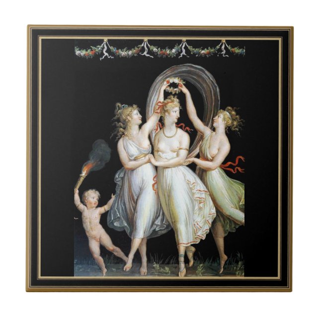 Dancing Women Tile Kakelplatta (Framsidan)