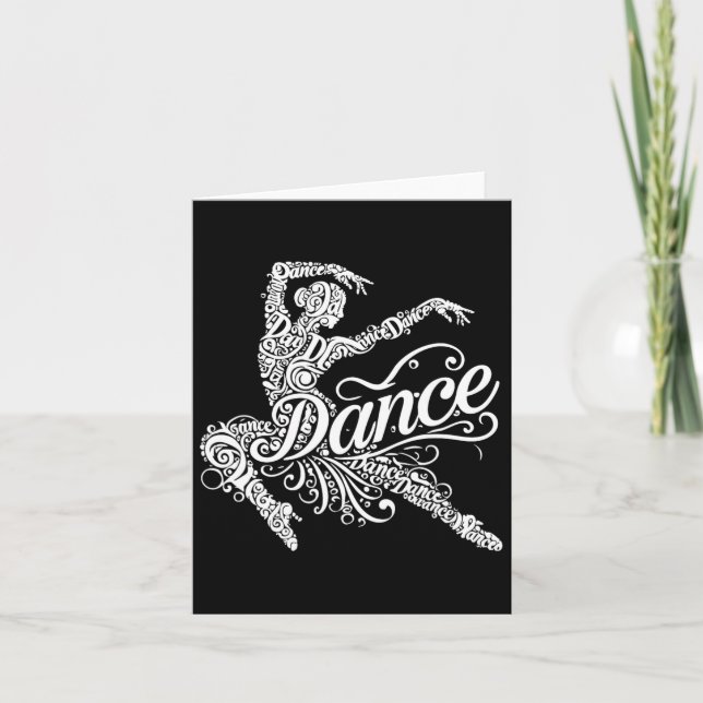 Dancing Wordart Dancers Kort (Framsida)