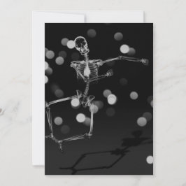Dancing X-Ray Skeleton - Black & White Inbjudningar